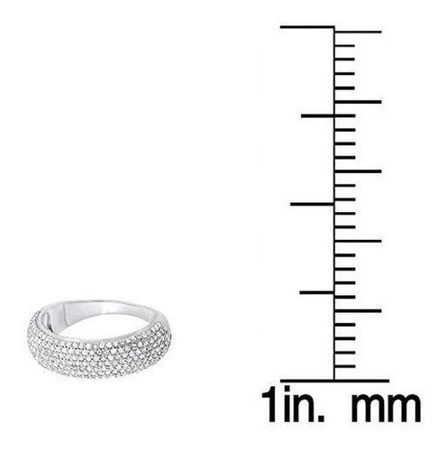 Anillo De Oro De 0.90 Quilates De Oro Blanco De 10q
