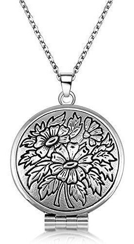 Collar De Medallón De Círculo Pulido