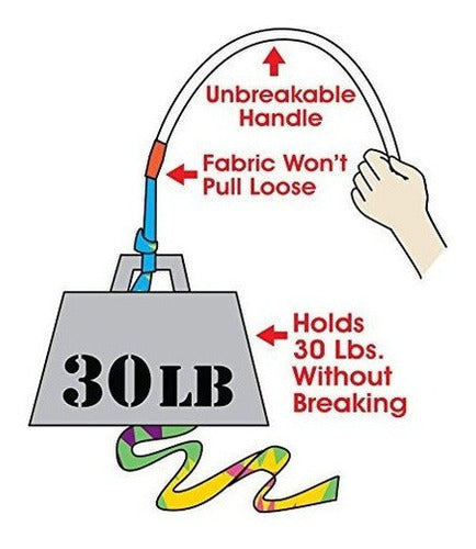 Cinta de tela colorida Juguete de ejercicio flexible seguro