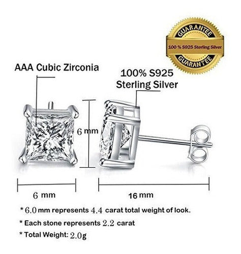 Sephla, Chapado En Oro, Plata De Ley 925, 4 Puntas, 7 Mm