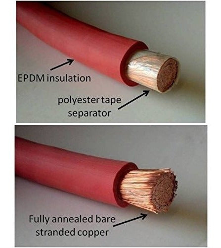 Windynation 6 Gauge 6 Awg 25 Pies Negro 25 Pies Rojo