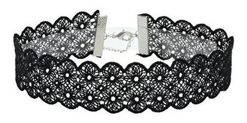 Eigso 8pcs Tatuaje gótico Encaje Gargantilla Collares Set
