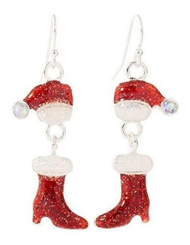 Pendientes Colgantes De Esmalte Rojo De