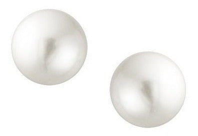 Pendientes De Botón De Bola De Perla Simulada