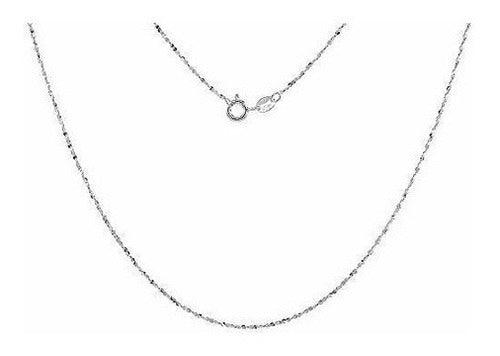 Cadena de serpentina retorcida con corte de diamante y plata