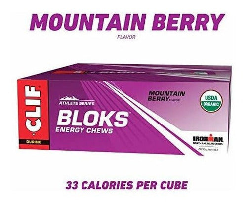 Clif Bloks - Energy Chews - Mountain Berry - Sin Cafeína