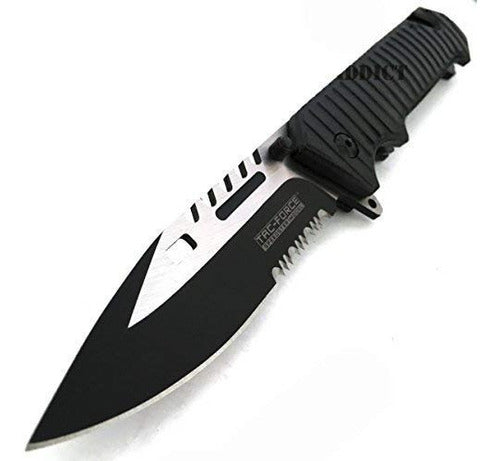 9 Tac Force Spring Assisted Abierto Sawback Bowie Tactical