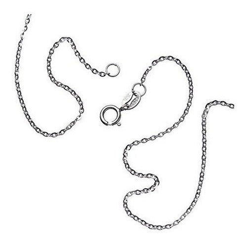 Collar De Cadena De Cable Rolo De Plata Esterlina Wellme De