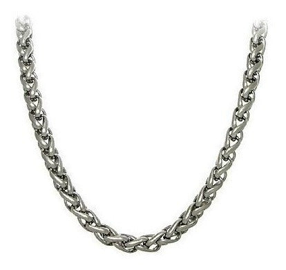Collar De Enlace De Cadena De Trigo De Titanio 7mm 24
