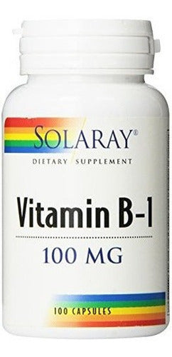 Suplemento Solaray B-1, 100 Mg, 100 Unidades
