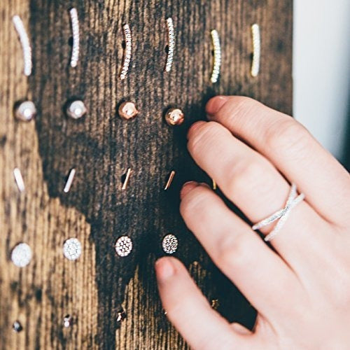 14k Oro Plateado Oreja - Pendientes