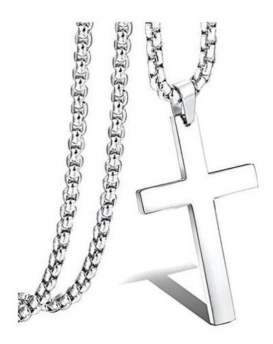 Collar Colgante Cruzado De Acero De Titanio Fusamk Fashion