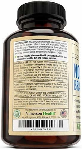 Suplemento sin OGM con GABA, DMAE, Bacopa, Vitaminas