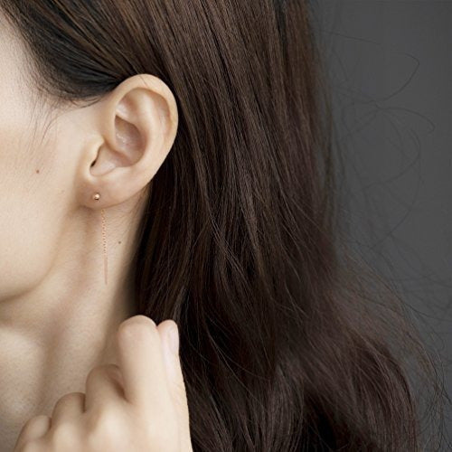 S.leaf Minimalism Threader Pendientes De Borla