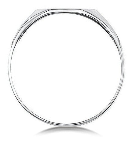 Anillo De Sello De Plata Esterlina De Forma Ovalada