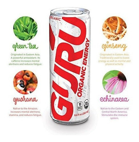Guru Lite Bebida De Energía Natural - Bebidas Energéticas