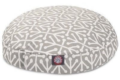 Grey Aruba Cama Redonda Grande Para Interior De Perro