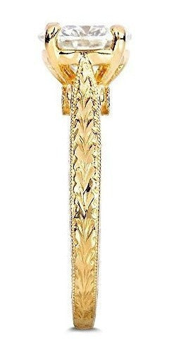 Anillo De Compromiso de oro amarillo de 14k