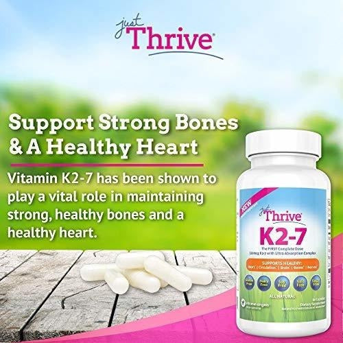 Just Thrive: Vitamina K2-7 - Suplemento Para La Salud