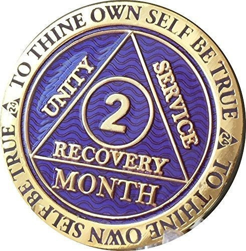 2 Meses De Medallón Aa Reflex, Chapado En Oro Púrpura