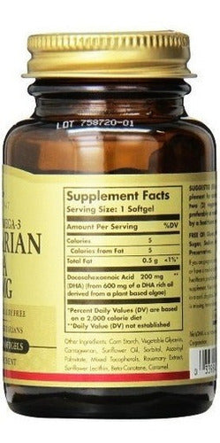 Suplemento De Dha Vegetariano Solgar Omega-3