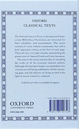 Orationes Iv serie De Oxford libro