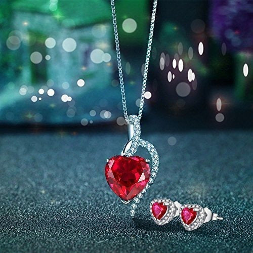 Conjunto de Collar y Pendientes de plata para mujer