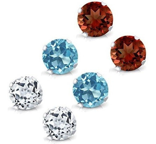 Juego de 3 pendientes de plata