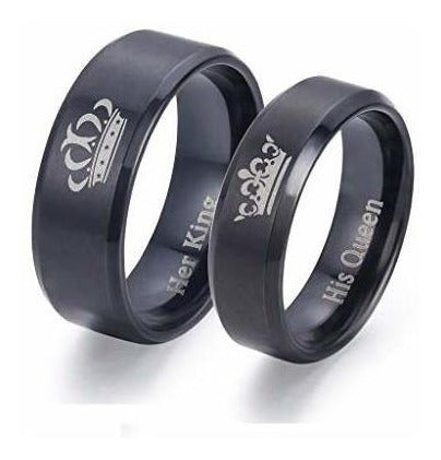 Lavumo Anillos De Rey Y Reina Para Parejas - 2 Piezas