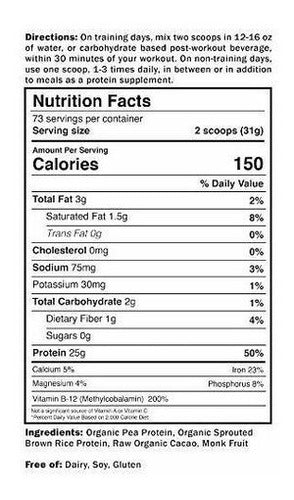 Proteína A Base De Plantas Veganas De Chocolate