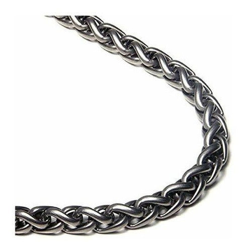 Collar De Enlace De Cadena De Trigo De Titanio 7mm 24