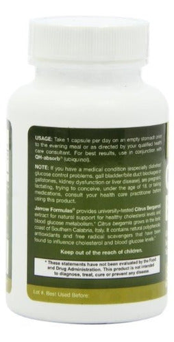 Jarrow Formulas Citrus Bergamot, 500 Mg, 60 Cápsulas