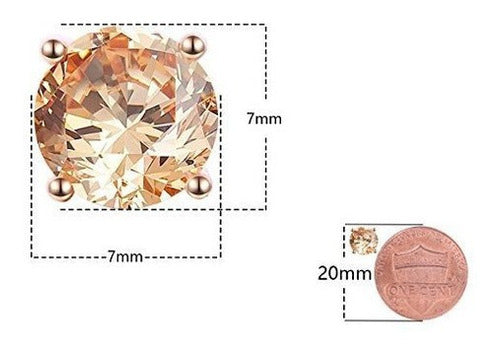 Pendientes De Botón Con Corte Brillante