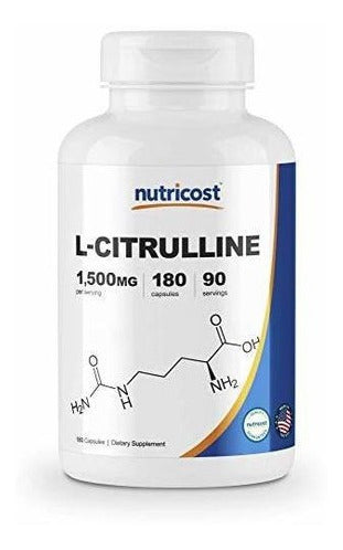 Cápsulas Nutricost L-Citrulina. Sin gluten