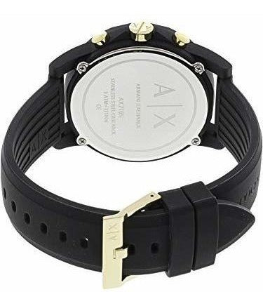 Juego De Regalo De Pulsera Y Reloj De Silicona Negra Armani