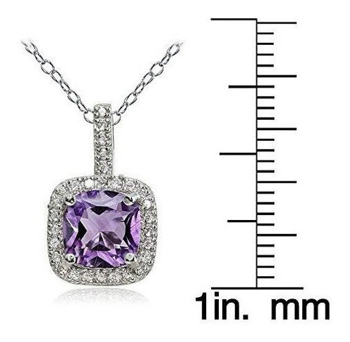 Collar De Amatista Y Topacio Blanco De Plata Esterlina