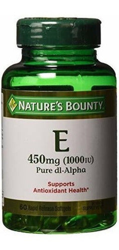 Las Píldoras Y El Suplemento De La Vitamina E De Nature's