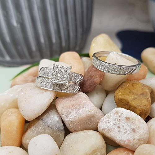 Juego De Trío De 0.75 Quilates De Plata Esterlina