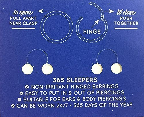 Aretes en forma de aros con bisagra