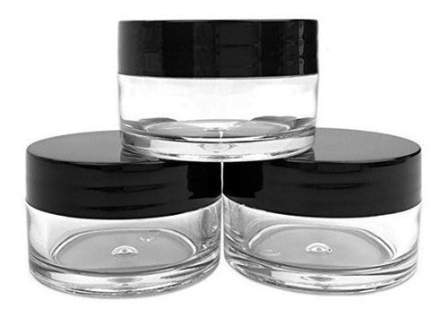 Beauticom - Tarros transparentes redondos de acrílico