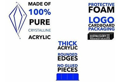 Organizador de maquillaje acrílico escalonado