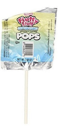 Charms Fluffy Stuff Cotton Candy Lollipops- (paquete De 48)