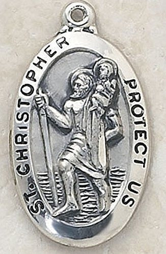 Medalla de San Cristóbalo del Tono Plateado