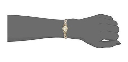 Reloj De Brazalete De Oro Y Cristal