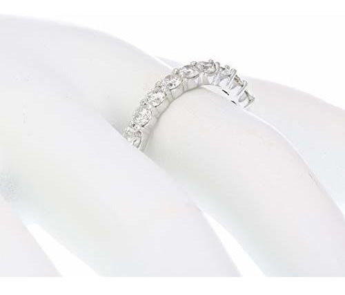 Alianza De Boda Con Diamantes De 3/4 Ct En Oro Blanco