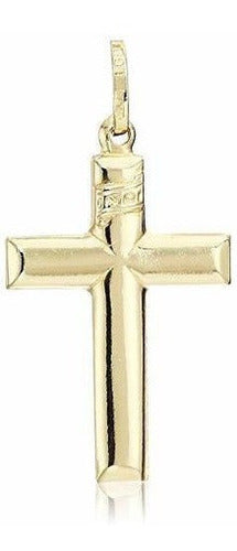Colgante De Crucifijo Cruzado De Oro Amarillo De 14 K