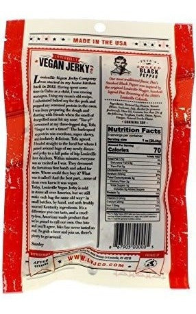 Louisville Vegan Jerky - Pimienta Negra Ahumada