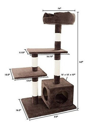 Árbol para gatos de 4 niveles