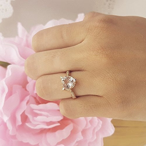 14k Rose Gold - Anillo De Compromiso
