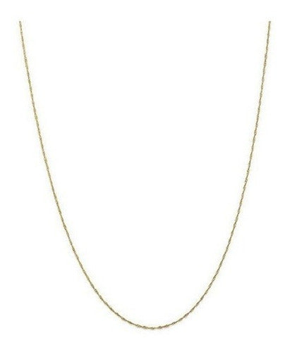 Collar Enlace Singapur Carats De Hielo 14k Oro Amarillo 1mm